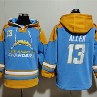 Men's Los Angeles Chargers #13 Keenan Allen Blue Ageless Must-Have Lace-Up Pullover Hoodie