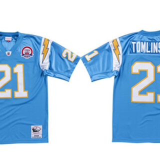 Men's Los Angeles Chargers #21 LaDainian Tomlinson 2009 Blue Stitched Game Jersey