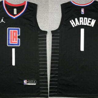 Men's Los Angeles Clippers #1 James Harden With Stitched Jersey
