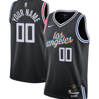Men's Los Angeles Clippers Active Player Custom 2022 23 Black City Edition Stitched Jersey