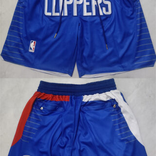 Men's Los Angeles Clippers Blue Shorts 001 (Run Small)