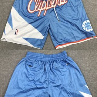 Men's Los Angeles Clippers Blue Shorts (Run Small)