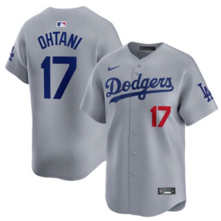 Men's Los Angeles Dodgers #17 Shohei Ohtani Gray Alternate Limited Stitched Baseball Jersey