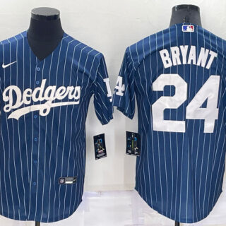 Men's Los Angeles Dodgers #24 Kobe Bryant Navy Cool Base Stitched Jersey
