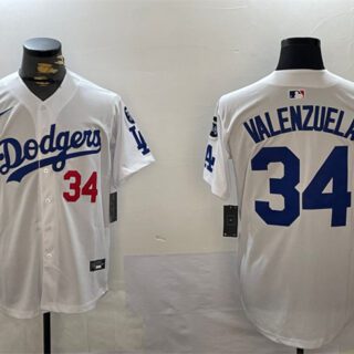 Men's Los Angeles Dodgers #34 Toro Valenzuela White 2024 World Series Champions With Fernando Memorial Patch Home Limited Stitched Baseball Jersey