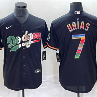 Men's Los Angeles Dodgers #7 Julio Urías Black Mexico Cool Base Stitched JerseyS