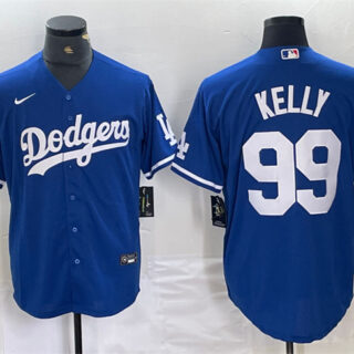 Men's Los Angeles Dodgers #99 Joe Kelly Blue Cool Base Stitched Baseball Jersey