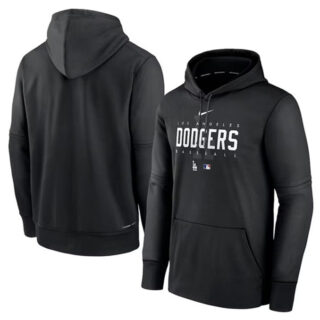 Men's Los Angeles Dodgers Black Performance Pullover Hoodie