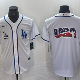 Men's Los Angeles Dodgers Gig logo White Cool Base Stitched Baseball Jersey