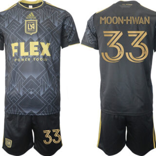 Men's Los Angeles Football Club #33 Moon-Hwan Black Soccer Jersey Suit