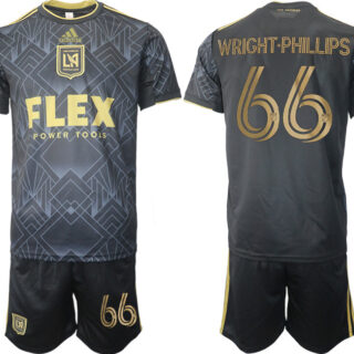 Men's Los Angeles Football Club #66 Wright-Phillips Black Soccer Jersey Suit