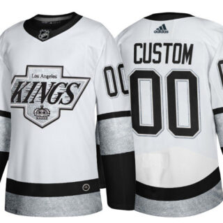 Men's Los Angeles Kings Active Player Custom White Throwback Stitched Jersey