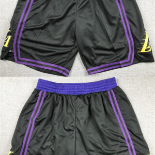 Men's Los Angeles Lakers Black Shorts (Run Small)