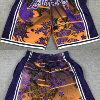 Men's Los Angeles Lakers Purple Yellow Shorts