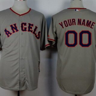 Men's Los Angeles Of Anaheim Customized 1965 Turn Back The Clock Gray Jersey