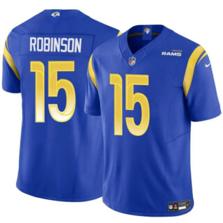 Men's Los Angeles Rams #15 Demarcus Robinson Blue 2024 F.U.S.E. Vapor Untouchable Stitched Football Jersey