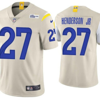 Men's Los Angeles Rams #27 Darrell Henderson Jr. Cream Vapor Untouchable Stitched Football Jersey