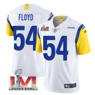 Men's Los Angeles Rams #54 Leonard Floyd 2022 White Super Bowl LVI Vapor Limited Stitched Jersey