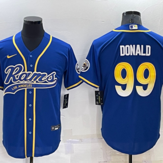 Men's Los Angeles Rams #99 Aaron Donald Royal Cool Base Stitched Baseball Jersey