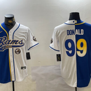 Men's Los Angeles Rams #99 Aaron Donald White Cool Base Stitched Baseball Jersey