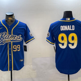Men's Los Angeles Rams #99 Royal Cool Base Stitched Baseball Jerseys