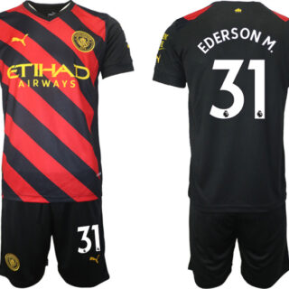 Men's Manchester City Away #31 Ederson M. Jersey