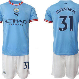 Men's Manchester City Home #31 Ederson M. Jersey
