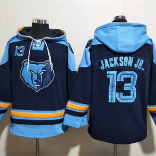 Men's Memphis Grizzlies #13 Jaren Jackson Jr. Navy Ageless Must-Have Lace-Up Pullover Hoodie