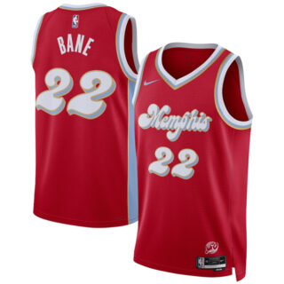 Men's Memphis Grizzlies #22 Desmond Bane Red 2024 25 City Edition Stitched Basketball Jersey