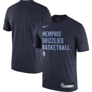 Men's Memphis Grizzlies Navy 2023 24 Sideline Legend Performance Practice T-Shirt