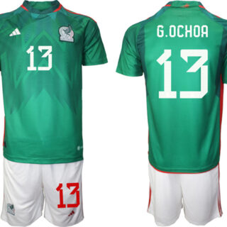 Men's Mexico #13 G.Ochoa Green Home Soccer Jersey 001 Suit