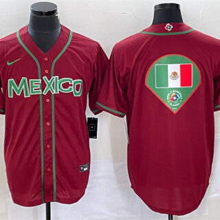 Men's Mexico Baseball 2023 Red World Baseball Classic Team Big Logo Stitched Jersey 6