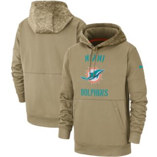 Men's Miami Dolphins 2019 Salute To Service Sideline Therma Pullover Hoodie