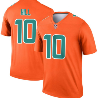 Men's Miami Dolphins #10 Tyreek Hill Orange Inverted Legend Stitched Football Jersey
