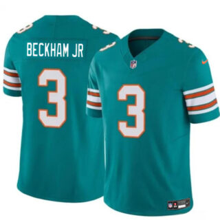 Men's Miami Dolphins #3 Odell Beckham Jr Aqua 2023 F.U.S.E Alternate Vapor Limited Stitched Football Jersey