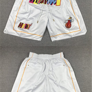 Men's Miami Heat 2022 23 White City Edition Shorts (Run Small)