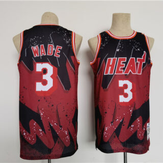 Men's Miami Heat #3 Dwyane Wade Throwback Basketball Jersey