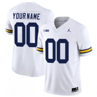 Men's Michigan Wolverines ACTIVE PLAYER Custom White 2024 F.U.S.E. Stitched Jersey