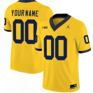 Men's Michigan Wolverines ACTIVE PLAYER Custom Yellow 2024 F.U.S.E. Stitched Jersey