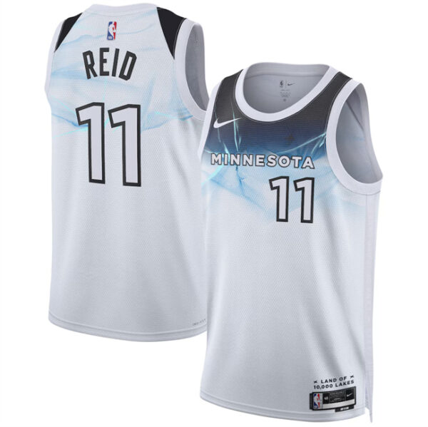 Men's Minnesota Timberwolves #11 Naz Reid White 2024 25 City Edition Stitched Jersey