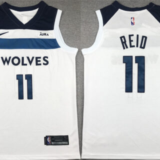 Men's Minnesota Timberwolves #11 Naz Reid White Association Edition Stitched Jersey