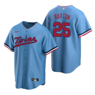 Men's Minnesota Twins #25 Byron Buxton Blue Cool Base Stitched Jersey