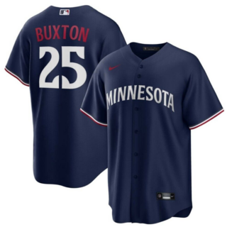 Men's Minnesota Twins #25 Byron Buxton Navy Cool Base Stitched Jersey