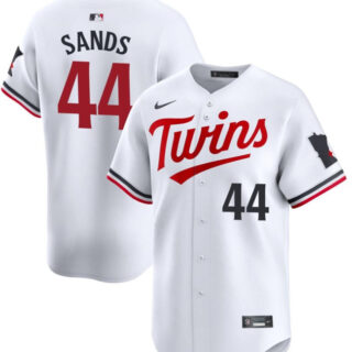 Men's Minnesota Twins #44 Cole Sands White 2024 Home Limited Cool Base Stitched Baseball Jersey