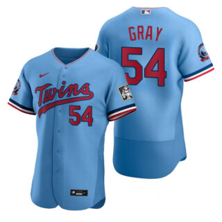 Men's Minnesota Twins #54 Sonny Gray Blue Flex Base Stitched Jersey