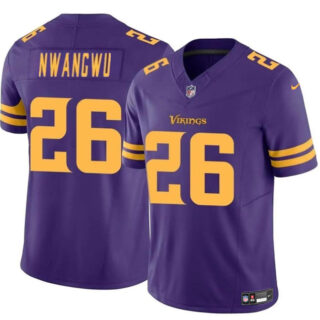 Men's Minnesota Vikings #26 Kene Nwangwu Purple 2023 F.U.S.E. Color Rush Untouchable Limited Stitched Jersey