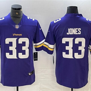 Men's Minnesota Vikings #33 Aaron Jones Purple Vapor Untouchable Limited Stitched Jersey