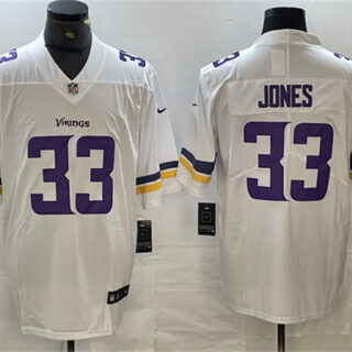 Men's Minnesota Vikings #33 Aaron Jones White Vapor Untouchable Limited Stitched Jersey
