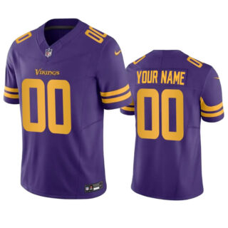 Men's Minnesota Vikings Active Player Custom Purple 2023 F.U.S.E. Color Rush Stitched Jersey