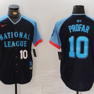 Men's National League #10 Jurickson Profar Navy 2024 All-Star Limited Stitched Baseball Jerseys